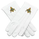 Masonic Gloves (White, One Size), White, One Size Fits Most