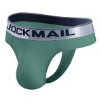 JOCKMAIL Mens Cotton Soft Boxer Brief Underwear Trunks Mens Brief Sport Breathable Underpants (M, 343-Army Green)