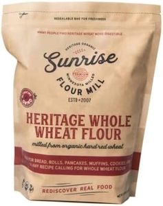 Sunrise Flour Mill Organic Heritage Whole Wheat Flour - 5 lbs | Milled & Shipped within 10 Days | Easier to Digest with Less Bloating | No Bleaching or Bromating | Zero Additives