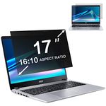 17 Inch Laptop Privacy Screen Filter for 16:10 Widescreen Display 14.5"x9.1" - Laptop Screen Privacy Shield and Anti Blue Light Anti Glare Screen Protector