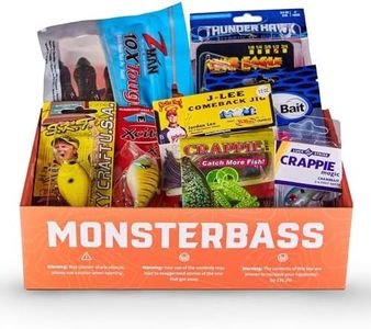 MONSTERBASS Fishing Kit for Bass, Crappie, Trout, Pike, Panfish Filled with Professional Fishing Tackle Items. Premium Fishing Baits to Upgrade Your Bass and Panfish Tackle