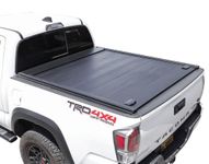 Syneticusa Retractable Hard Tonneau Cover Fits 2016-2024 Toyota Tacoma 5' (60") Bed Matte Black Aluminum Low Profile Waterproof