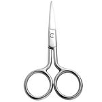 Facial Hair Scissors Small Scissors Nose Hair Scissors Stainless Steel Straight Tip Scissor for Eyebrows Nose Moustache Beard Eyelash