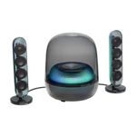 Harman Kardon SoundSticks 5 Home Bluetooth Speaker, 3-Way Speaker Design, Single-Cable HDMI ARC Connectivity, Multi-Speaker Connection by Auracast, Colourful Lightshows, Black