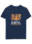 Zeezeezoo Sibling Theme Big Brother Kids Tshirt Dress Infant Tee Cotton 2-3 Years Navy Blue