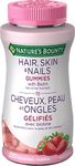 Nature's Bounty Optimal Solutions Hair Skin And Nails Gummies 220 Count With Biotin Strawberry Flavored