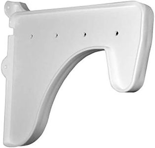 EZ Shelf - 1 End Bracket for Closet Shelf & Rod - White - for Mounting to Back Wall (Without Side Wall) or Joining 2 Units Together