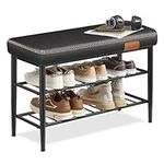 VASAGLE EKHO Collection - Shoe Bench, Storage Bench, Shoe Rack Bench Entryway, Ink Black ULSB054B01