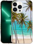 Glisten - Tropical Palm Tree On Beach Printed Hard Case for iPhone 13 Pro Max