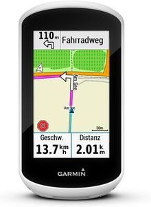 Garmin Edge Explore Touchscreen Bike Computer – GPS, Connected Features, White