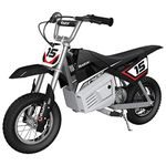 Razor MX400 Dirt Rocket Kids Ride On 24V Electric Toy Motocross Motorcycle Dirt Bike, Speed 14 MPH, for Kids Ages 13+ or 140 Pounds Max Weight, Black