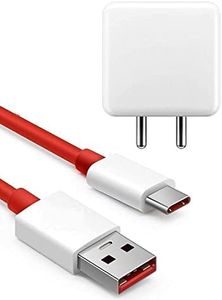 Fast Charger for Realme 9 5G SE Charger Original Adapter Like Wall Charger | Mobile Charger | Qualcomm QC 3.0 Quick Charge Adaptive Fast Charging , Rapid , Dash , VOOC , AFC Charger With 1 Meter Type C USB Data Cable Red ( 3.0 Amp , RW- DASH- RED )
