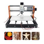 RATTMMOTOR Upgrade CNC 3018 Pro, 3 Axis GRBL Control, with X Y Z Axis Limiter + Emergency Stop Function, DIY CNC Mini Machine, CNC Milling Machine