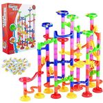 koolbitz kids Marble Run Race Set Game Track Tower Building Toy, STEM Learning Educational Toy Featured with Light Weight, Soft Smooth, Edges Strong and Durable Marble run for 4,5,7,8 Years Old