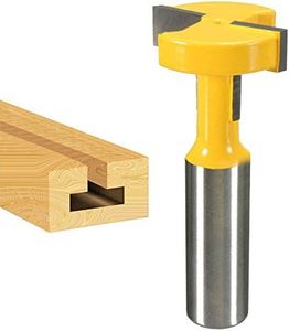 Bestgle 1/2" Shank Straight T-Slot & T-Track Slotting Cutter Router Bit Wood Groove Milling Cutter Woodworking Tool, 1-1/16 Inch Diameter