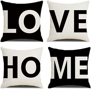 MYCDXE Funda de Cojines para Sofá Funda de Almohadas de Lino Almohada Home Decorativa Moderna Funda Cojin para Sala de Estar Cama Silla Dormitorio 4 Piezas 40x40 cm
