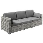 Outsunny Wicker Patio Couch, PE Rat