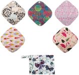 5 XS Panty Liners 1 Wet Bag Cloth Menstrual Pads Reusable Washable (Butterflies, XS Panty Liners)