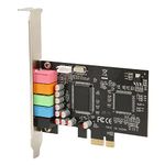 PCI E 5.1 Channel Sound Card, PCIE Desktop Computer Sound Card, 6 Channel PCI Express Bus Slot 48KHz Internal Sound Cards, for Home Theater, Gaming, Music