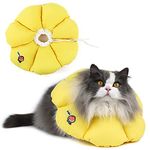 HiDREAM Cat Cone Collar,Cute Waterproof Elizabethan e Collar for Cats,Anti-Bite Lick Wound Healing Safety Cat Recovery Collar,Size M All-Season Style…