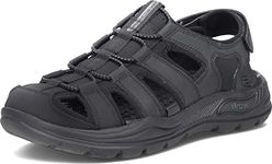 Skechers Men's Arch FIT Motley SD Verlander Fisherman Sandal, Black Synthetic, 7 UK