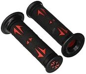 Krator Universal ATVs & PWC Rubber ComFort Hand Grips (7/8") Black Red QUAD For YAMAHA POLARIS SEADOO WATERCRAFT BOMBARDIER JET SKI HONDA ATV ForEMAN RECON Kawasaki Brute Prairie BRUIN GRIZZLY KODIAK