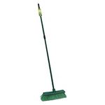 JVL Outdoor Hard Bristle Broom with Telescopic Handle, Green 20-102 One Size