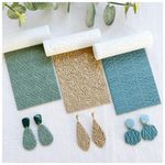 KEOKER Polymer Clay Texture Roller, 3PCS Roller for Making Earrings, Like Texture Sheets, Great with Clay Cutters (3pc Leaf All)