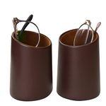 Baitaihem Eyeglasses Holder Stand Protective Glasses Holder For Desks Or Nightstands Pack of 2, Brown, One Size