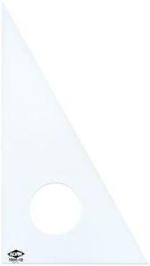 ALVIN Clear Professional Acrylic Drafting Triangle 30/60 12" Model 130C-12 Multipurpose Tool for Drafting, Design, and Architecture, Great for Machining and Woodworking - 12-inch