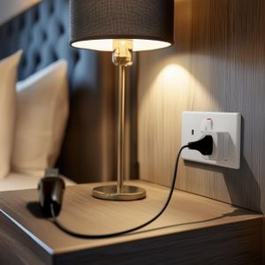 Masterplug Electric Shaver Adaptor – White Plug Converter