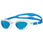 Arena Unisex Adult The One Swim Goggles for Men and Women Watertight Fit Orbit-Proof Seals Anti-Fog Coated Non-Mirror Lens, Light Blue/White/Blue