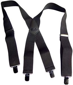 Hold-Ups Shadow Black 2 Wide 54 X-Long Heavy Duty Hold-up Suspender With No-Slip Clip