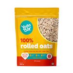 Yogabar 100% Rolled Plain Oats 400G | Premium Golden