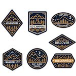 Lazychunks Camping Adventure Wild Life Printed Patch|Multicoloured Decorative Repair Patches for Jackets,Jeans,Bags,Caps etc.