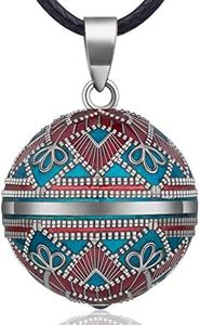 EUDORA Harmony Ball Vintage Bisuteria Collares de Mujer, Llamador de Angeles Embarazada Floral Vintage Colgantes de Mujer Primer Embarazo Mamá Regalos Originales para Mujer Hermana, 114,3cm