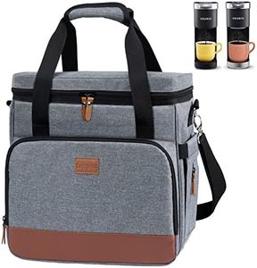 Coffee Maker Travel Bag Compatible with Keurig K-Mini or K-Mini Plus, Single Serve Coffee Brewer Carrying Case with Multiple Pockets for K-Cup Pods, Storage Bag