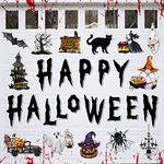 Halloween Garage Door Decoration Magnets 27Pcs, Waterproof Happy Halloween Garage Door Decor Set, Holiday Magnetic Refrigerator Sticker Car Magnets Bat Halloween Outdoor Decorations