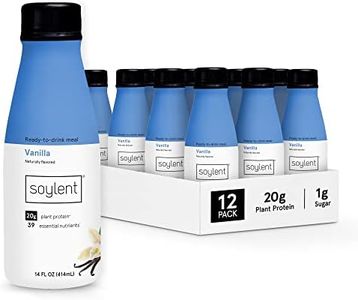 Soylent Vanilla Plant Protein Meal Replacement Shake, 14 fl oz, 12 Bottles - Packaging May Vary