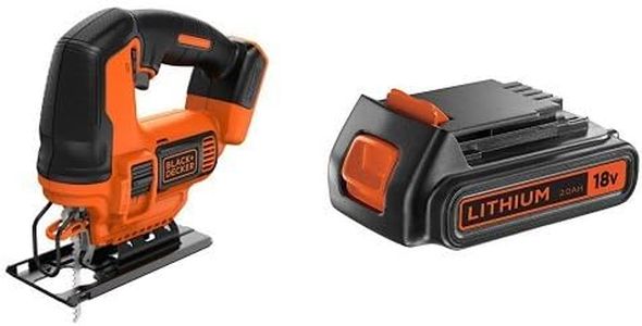 BLACK+DECKER BDCJS18N-XJ Seghetto Alternativo + BL2018-XJ Batteria al Litio, 18 V, 2.0 Ah
