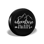 XWQWER Adventure Awaits Spare Tire Cover for Camper RV SUV Trailer Truck and Many Vehicle, Universal Fit Wheel Covers Waterproof Dustproof (Diameter 23” - 33”)