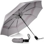 Rylan Umbrella Automatic Open Travel Umbrella with Wind Vent,Umbrella big size for men, Umbrella for girls, Umbrellas for rain,Windproof Umberalla Large for Man,Women(Gray)