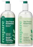 Renpure Tea Tree & Rosemary Shampoo & Conditioner Set, Plant Based - Refreshes & Rebalances Hair and Scalp - For Oily/Normal Hair - Tea Tree Leaf Oil, Rosemary Leaf Extract - 24 Fl Oz each, 2 Pack