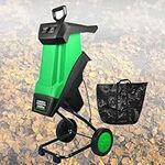 Electric Garden Shredder Mulcher Chipper,Multifunctional Leaf Branch Shredder,Garden Shredder, 2400W Electric Wood Leaf Branch Chipper Shredder Mulcher