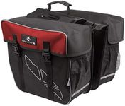 M-Wave Bicycle Cycling Pannier Bag, Black/Red