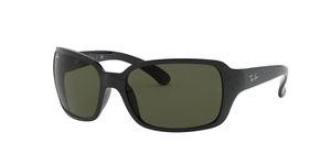 Ray-Ban Women's RB4068 Square Sunglasses, Black/G-15 Green, 60 mm