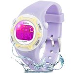 Edillas Kids Watches Digital for Girls Boys,7 Colors Waterproof Learn Time Watches for Child Sport Outdoor Multifunctional Wrist Watches with Stopwatch/Alarm (Purple-8203L)