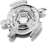 Wilton Armetale 295194 Sea Life Turtle Chip and Dip Divided Server, Silver, Aluminum