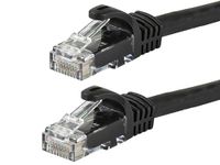 Monoprice Flexboot Cat6 Ethernet Patch Cable - Network Internet Cord - RJ45, Stranded, 550Mhz, UTP, Pure Bare Copper Wire, 24AWG, 50ft, Black