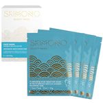Hydration Boost Korean Face Mask - Bio-Cellulose Sheet with Rose, Honey Serum & Hyaluronic Acid - Luxury Facial Skincare Gift for Women, Vegan, Cruelty-Free by SKIMONO (4 Pack)